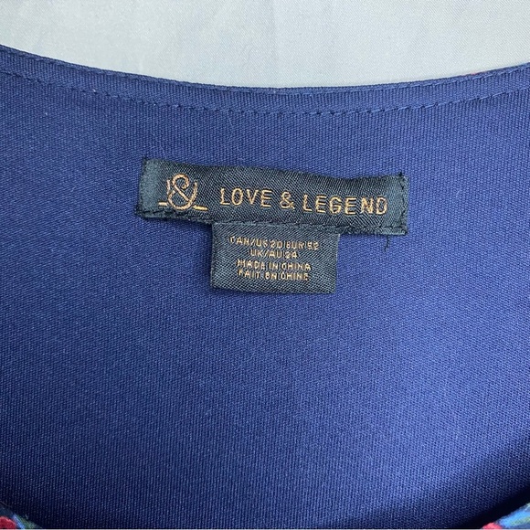 Love & Legend Floral Bell Sleeve Lace Lined Dress Boho Cottagecore Prairie Sz 20 - Picture 3 of 9